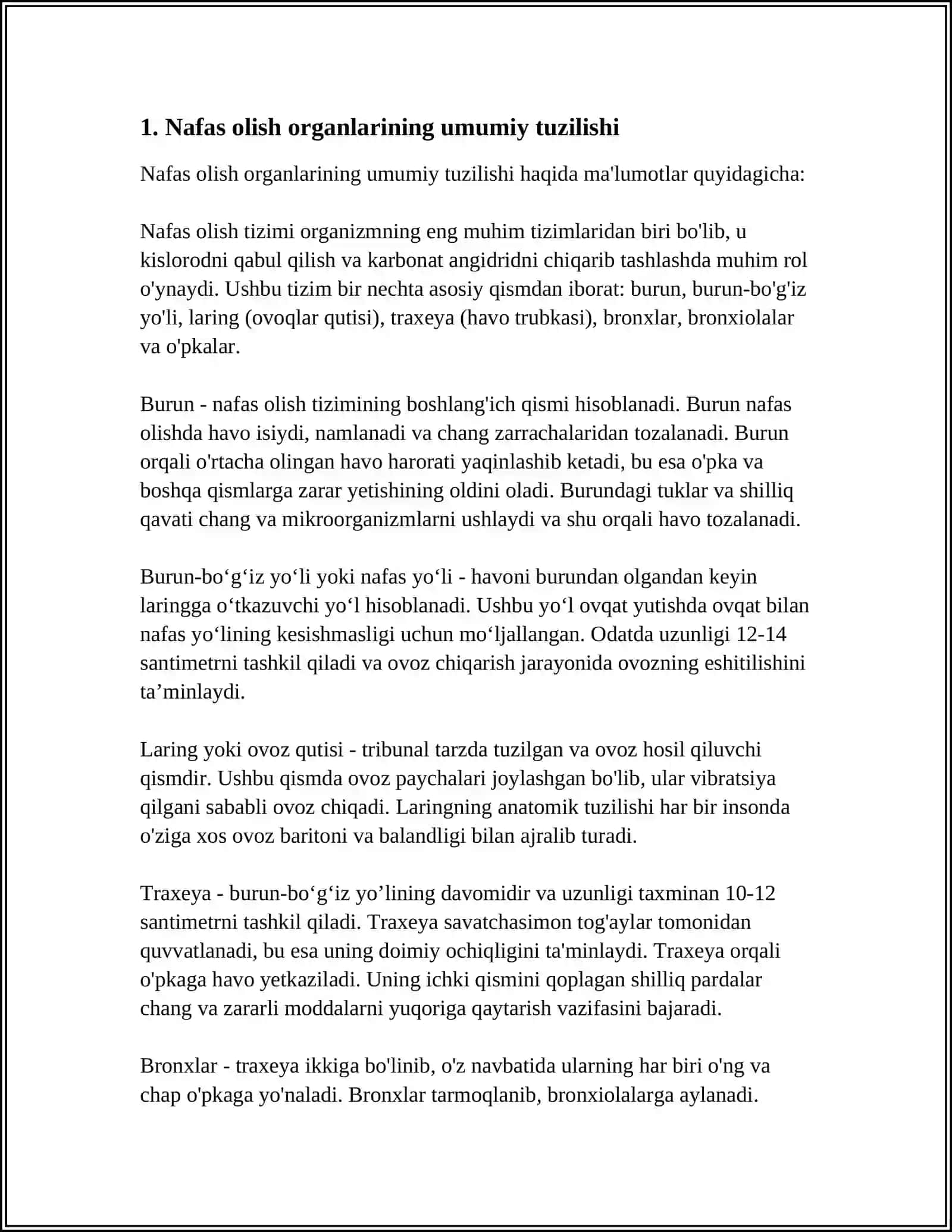 NAFAS OLISH SISTEMASI A'ZOLARINING QIYOSIY GISTALOGIYASI 3