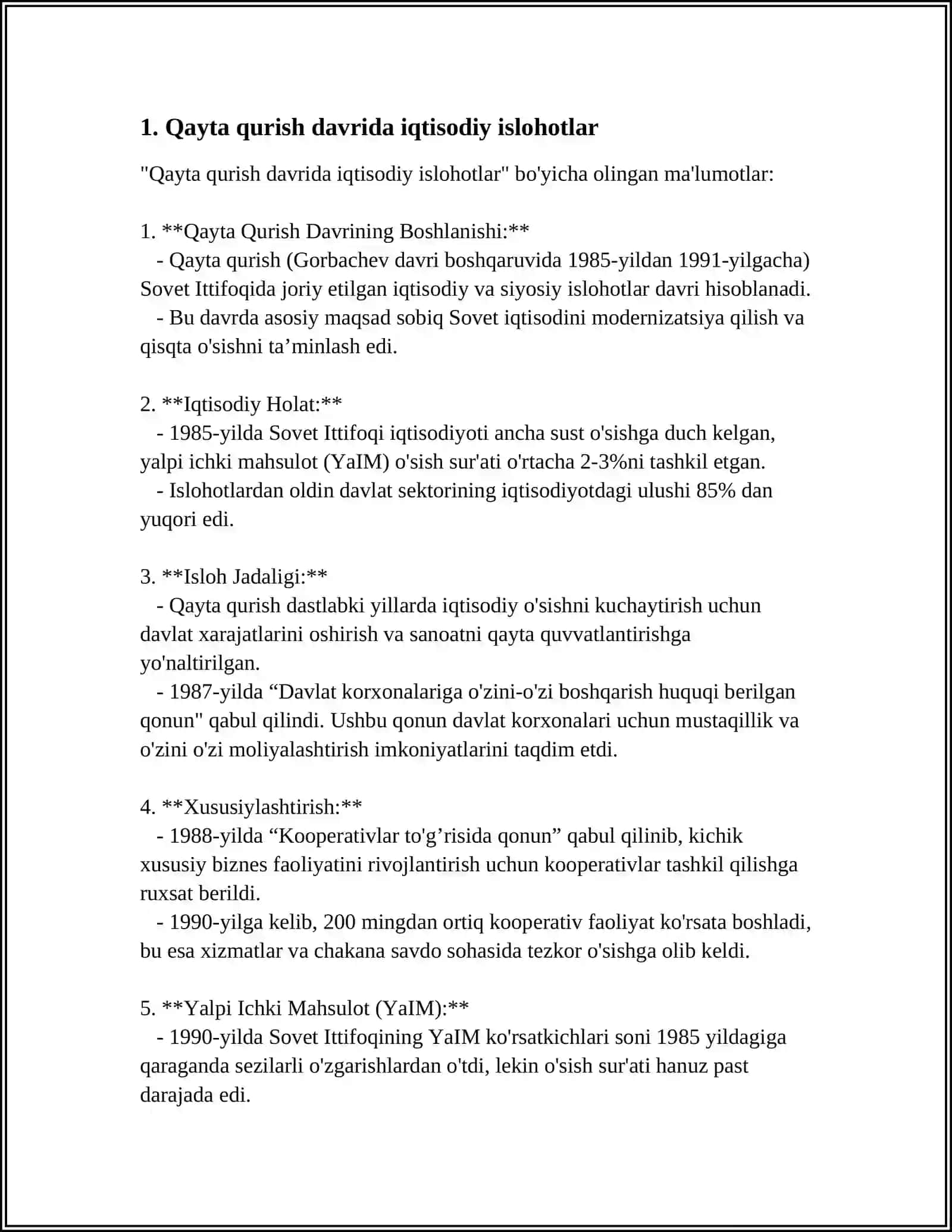 "QAYTA QURISH" YILLARIDA ÕZBEKISTONDAGI IJTIMOIY-SIYOSIY VAZIYAT 3
