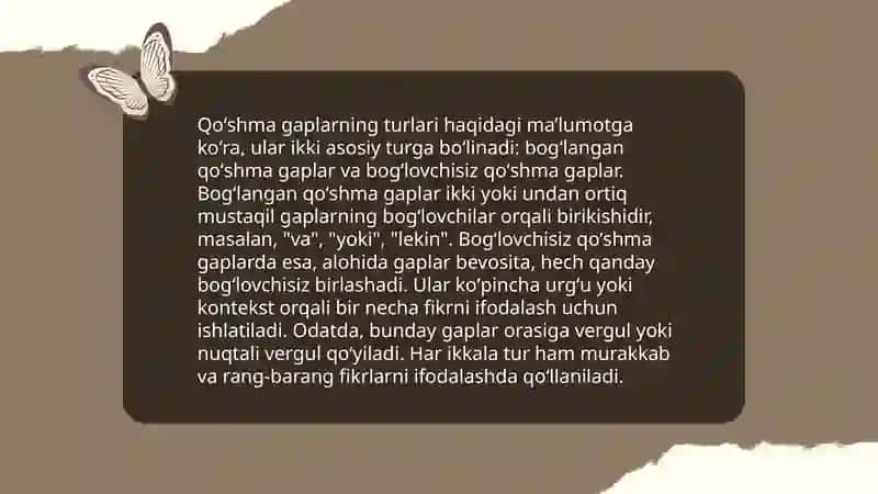 Qo‘shma gaplarni tarjima qilish xususiyati 3