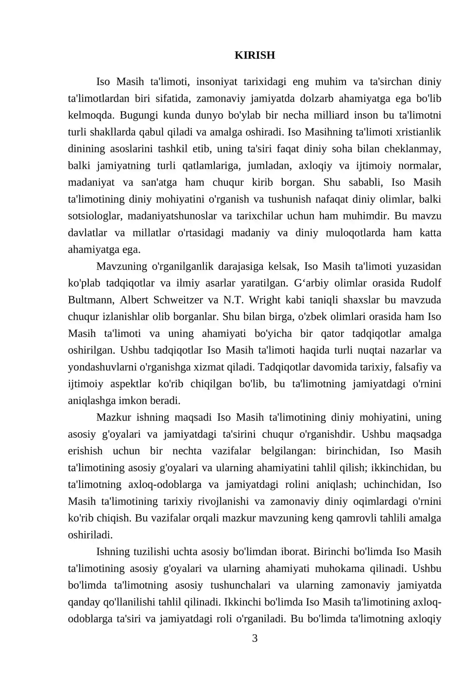 Iso Masih ta‘limotining diniy mohiyati 3