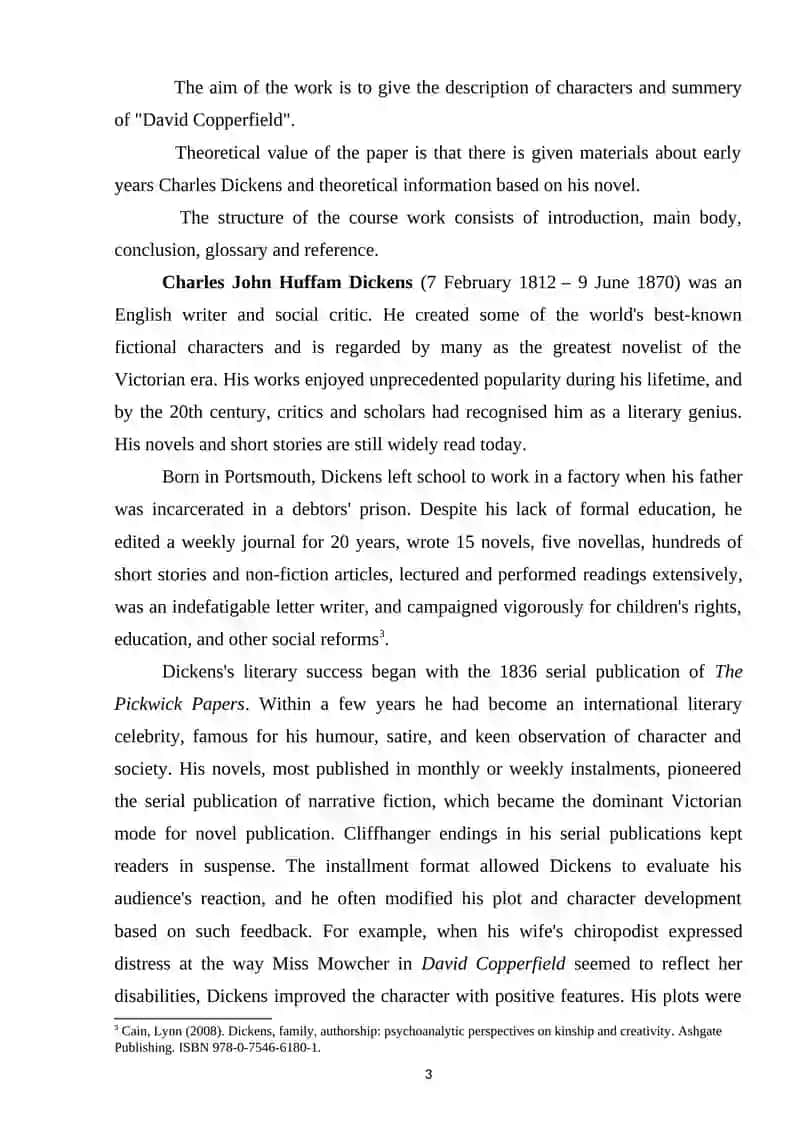 CHARLES DICKENS AND DAVID COPPERFIELD 3
