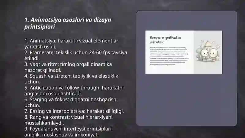 Multimedia vositalarida animatsion effektlar yaratish 3