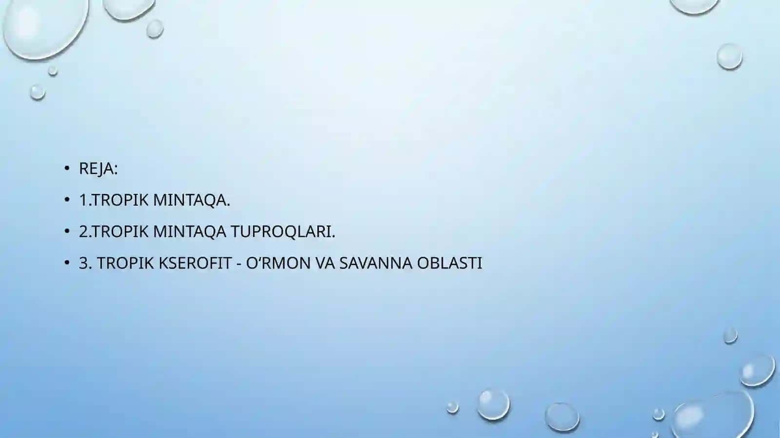 Tropik mintaqa tuproqlari geografiyasi 3