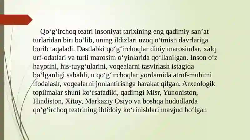 Qoʻgʻirchoqlar yordamida drammatik koʻrinishlar 3