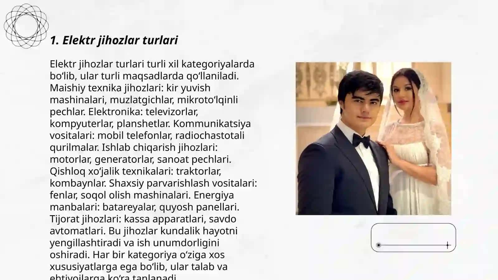 ASM ixtisoslashgan xoʻjalik uchun mavjud elektr jihozlar tarkibi va miqdorini aniqlash 3