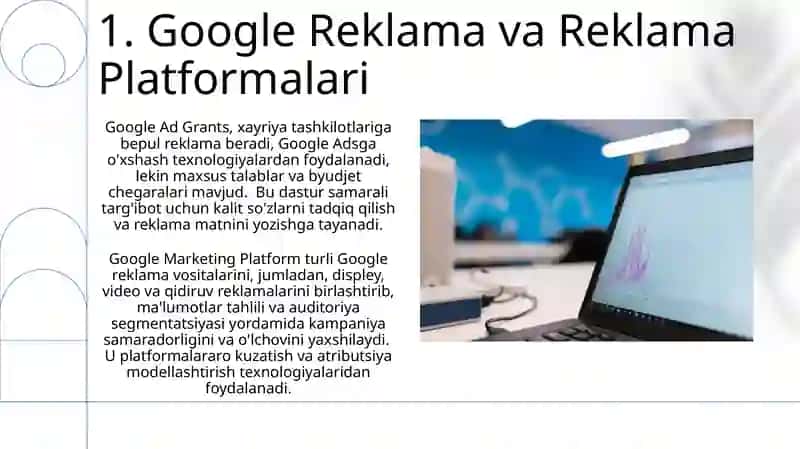 Google dasturlari va ulardan foydalanish texnologiyalari 3