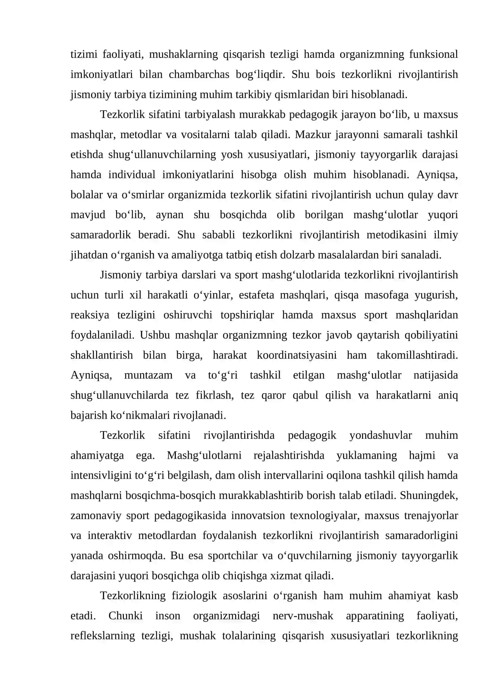 Jismoniy sifatlarni (chaqqonlik) tarbiyalash metodikasi 3