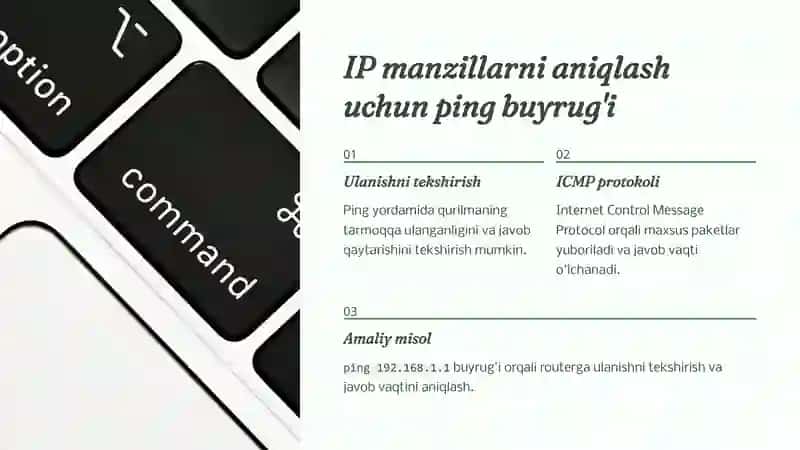IP va MAC manzillarni aniqlash va tahlil qilish 3