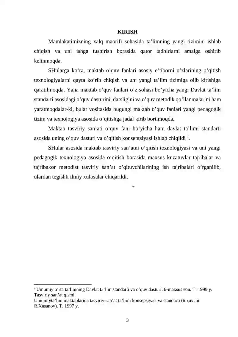 Tasviriy san'atning pedagogik texnologiyalari 3