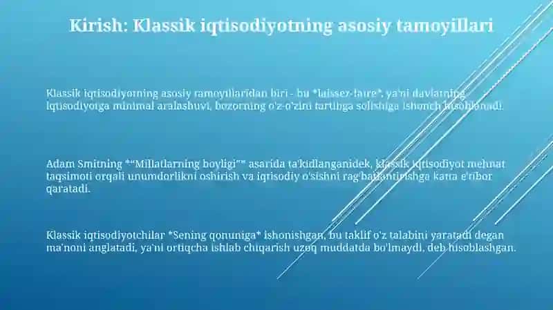 KLASSIK IQTISODIYOT MAKTABINING MUQOBIL G'OYALARI 3