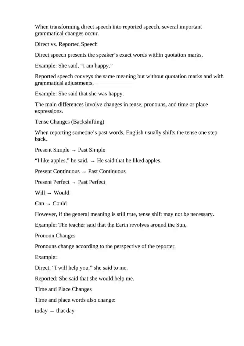 Reported Speech 3