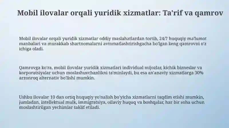 Mobil ilovalar orqali huquqiy xizmatlar 3