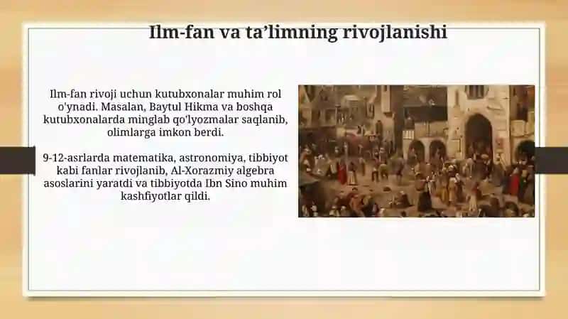 Ilm-fan va taʼlimning rivojlanishi 3