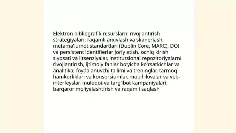 Mustaqillik davrida ijtimoiy fanlar bibliografiyasining targ‘iboti va foydalanish imkoniyati 3
