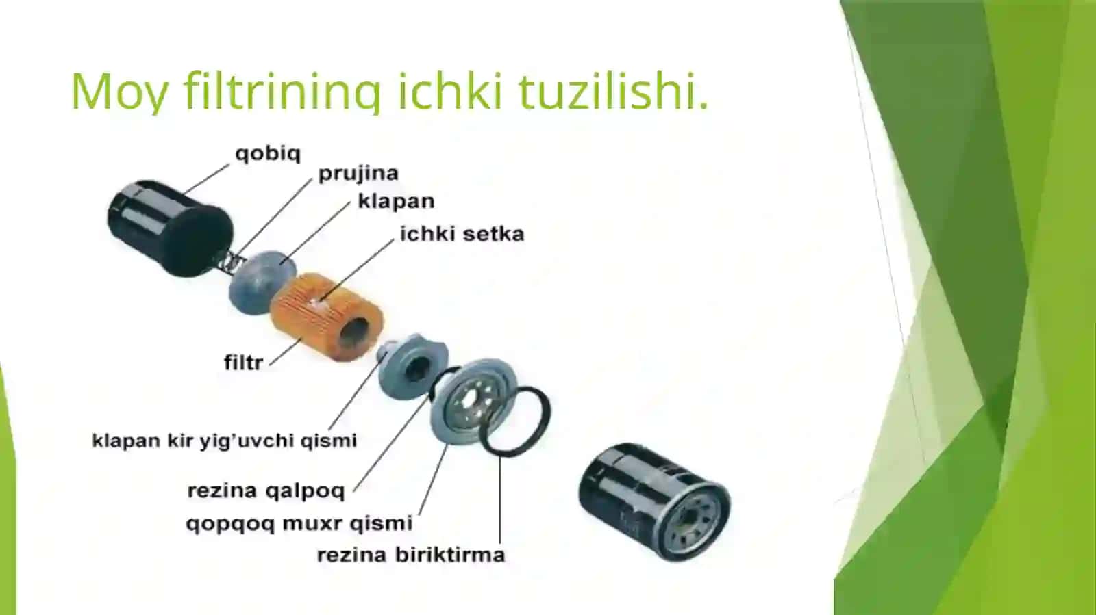 Moy filtrlari va ularning turlari 3