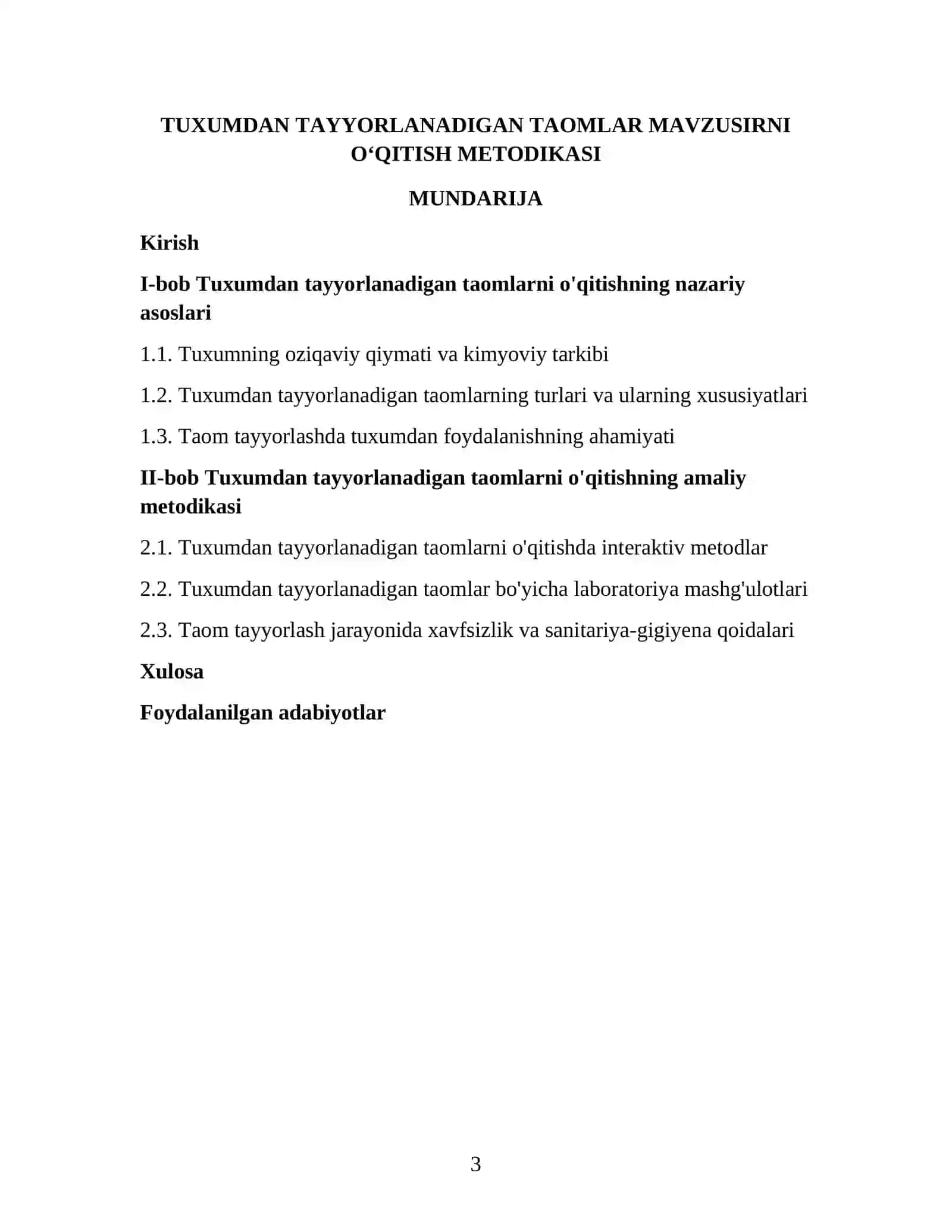 TUXUMDAN TAYYORLANADIGAN TAOMLAR MAVZUSIRNI O‘QITISH METODIKASI 3