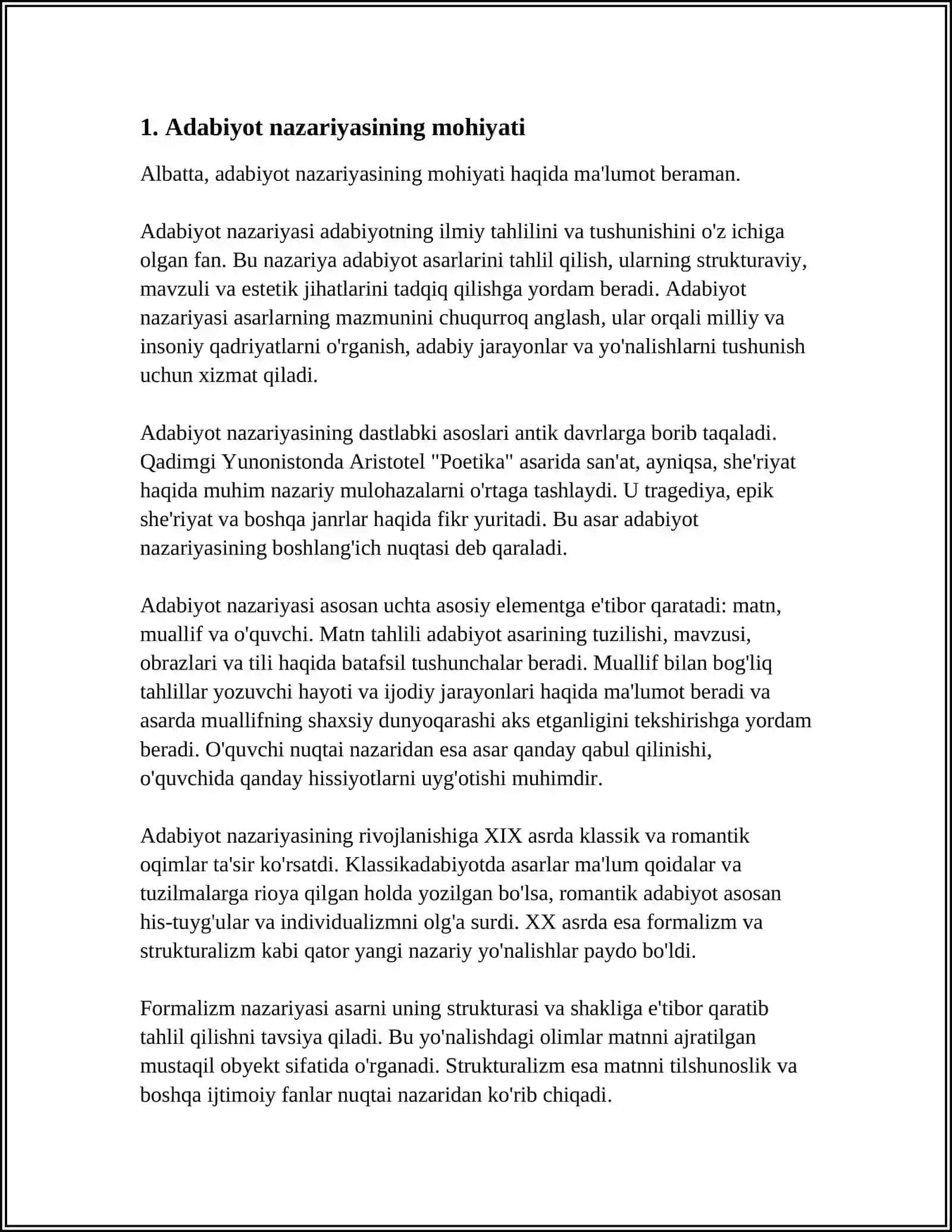 ADABIYOT NAZARIYASI FANINING MAQSAD VA VAZIFALARI 3