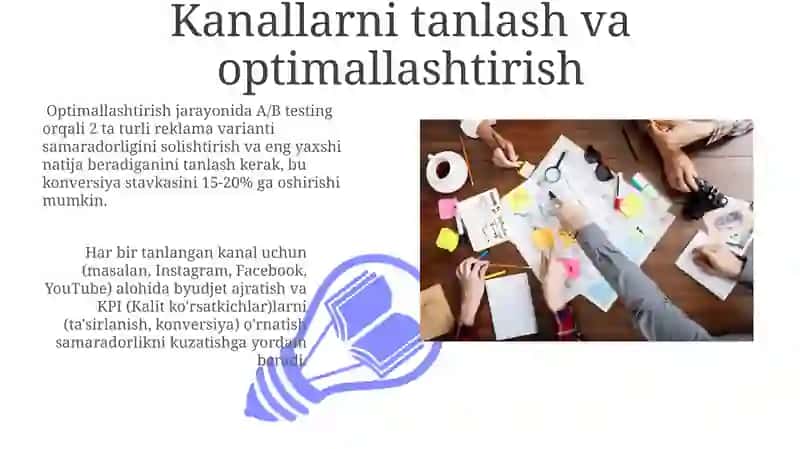 Reklama vositalaridan foydalanishni rejalashtirish va tashkil etish 3