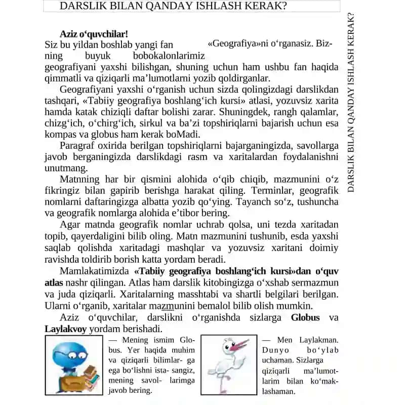 GEOGRAFIYA TABIIY GEOGRAFIYA BOSHLANG‘ICH KURSI 3