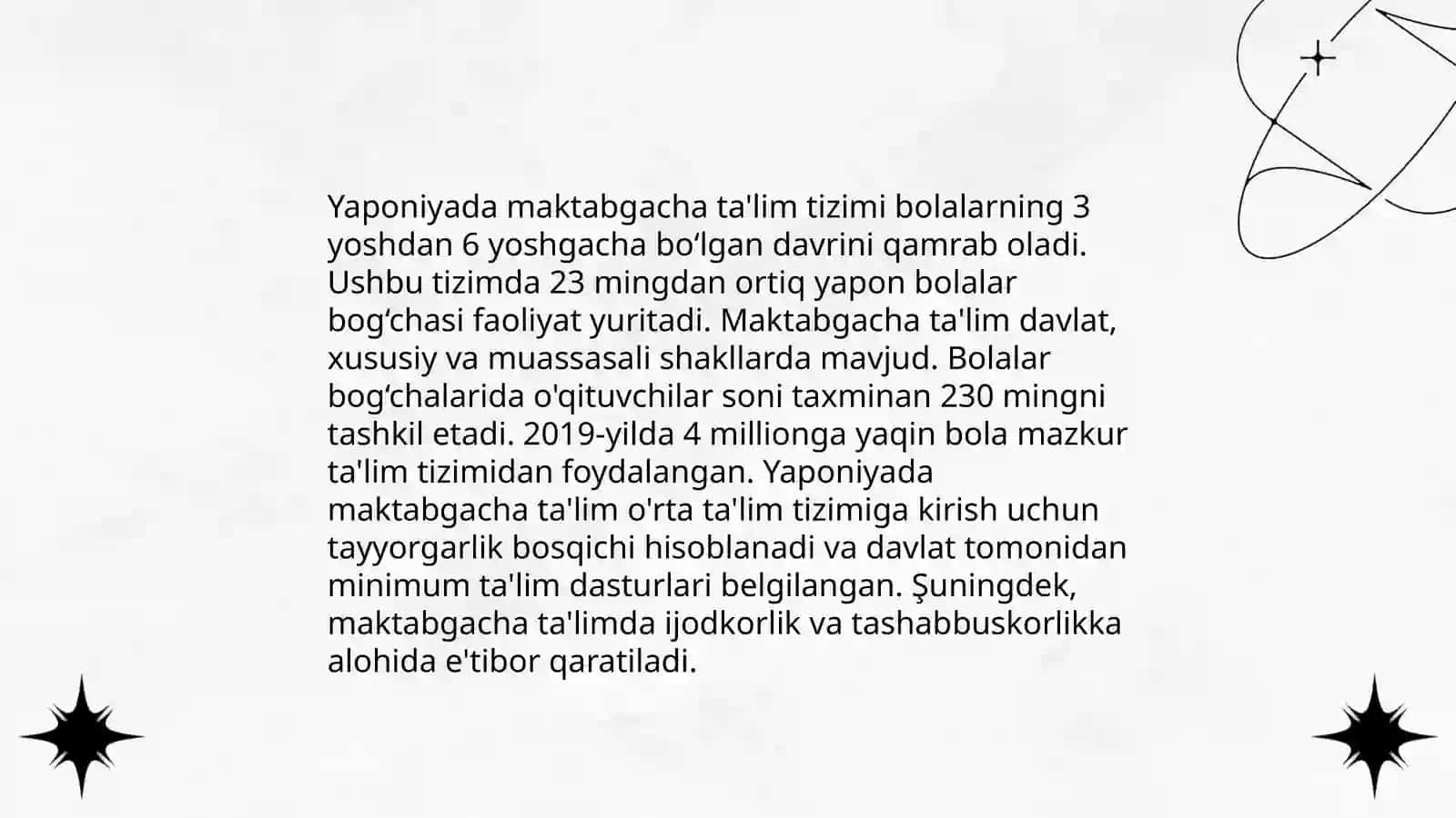 Xorijiy mamlakatlarda maktabgacha ta'lim tizimi 3