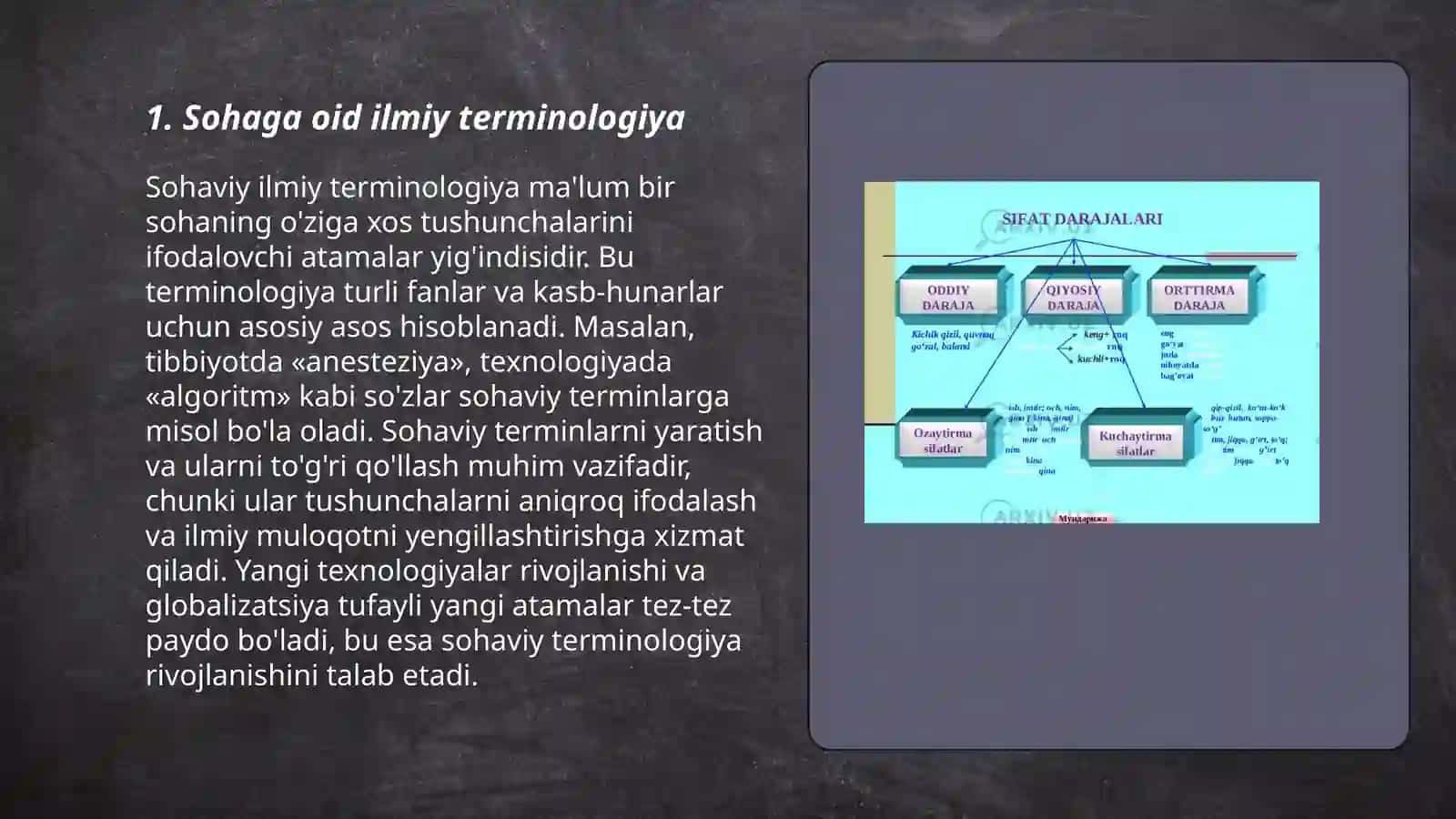 Sohaga oid ilmiy terminologiya 3