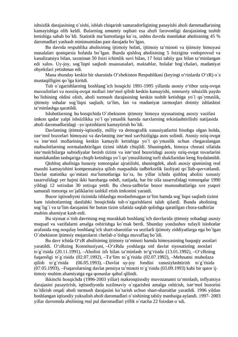 IJTIMOIY SOHADA DAVLAT SIYOSATINING TAKOMILLASHIB BORISHI VA AHOLI FAROVONLIGINI OSHIRISH TADBIRLARI 3