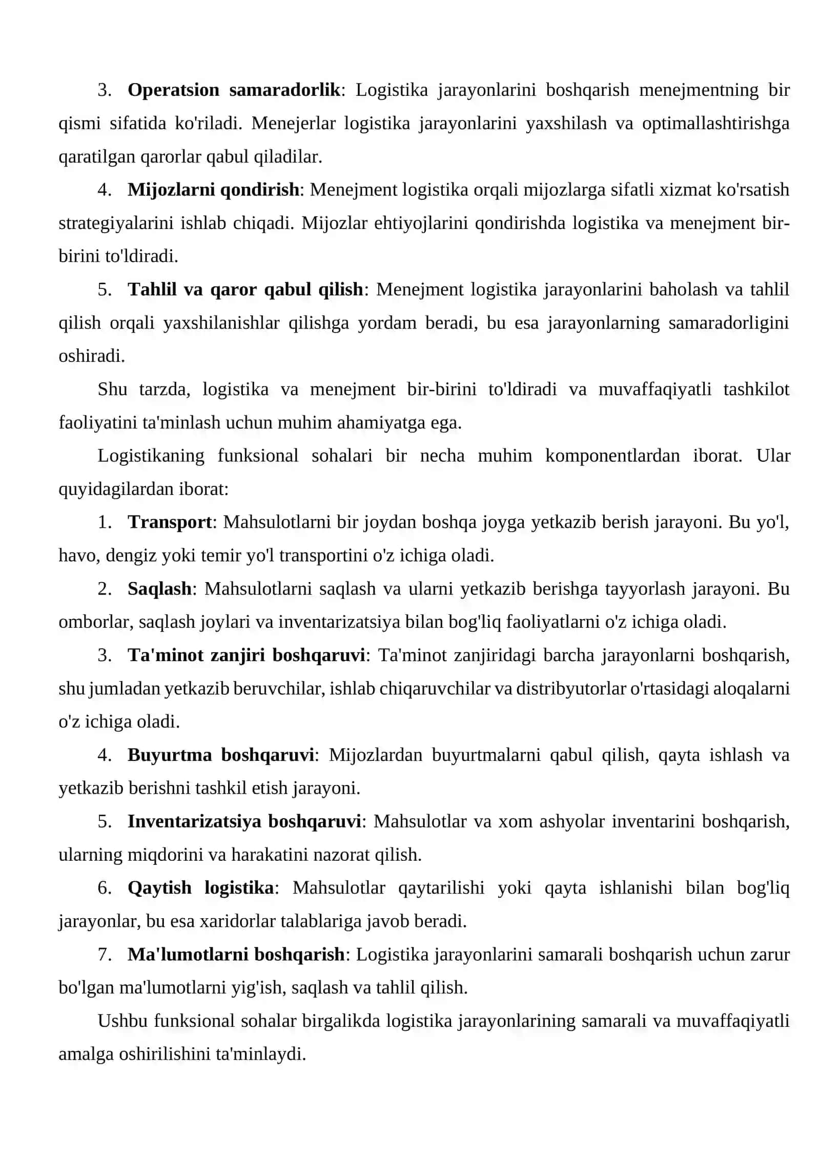 Logistik texnologiya tushunchasi, mazmuni va mohiyati 3