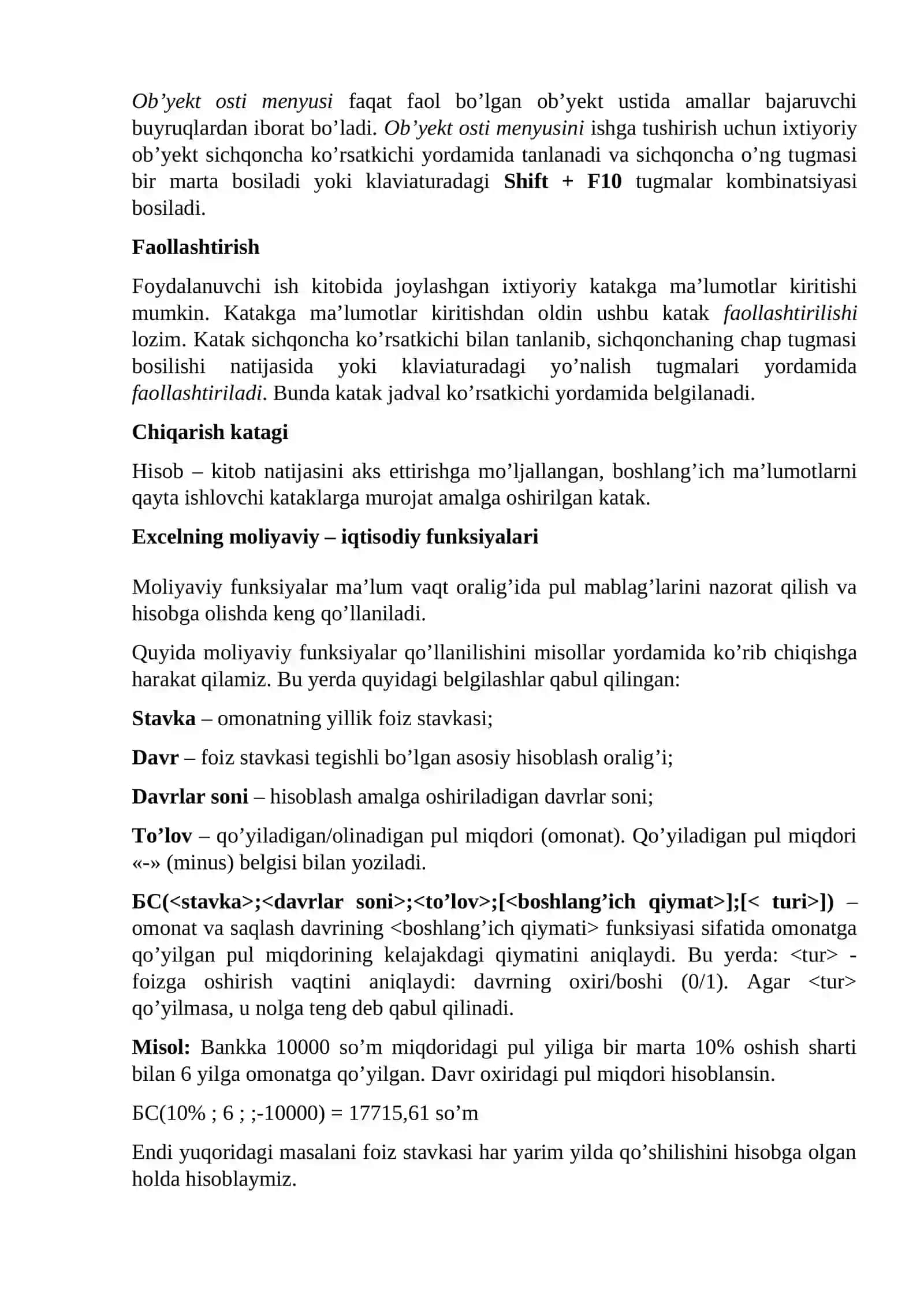 Elektron jadvallardan foydalanish texnologiyalari 3