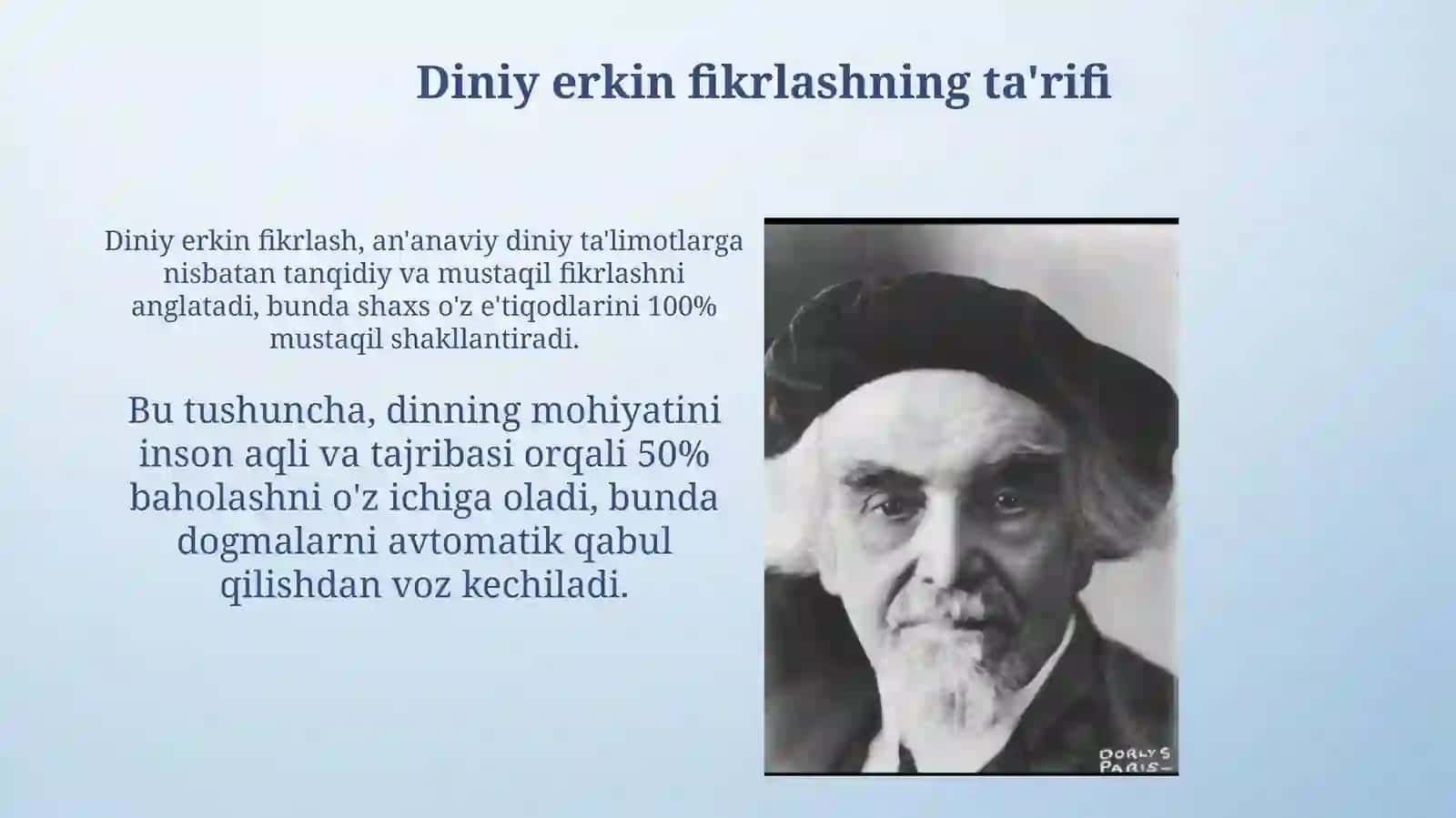 Din va hurfikrililik mavzusi berdyaevning diniy hurfikrililik haqidagi g'oyalari g'azoliy g'oyalari 3