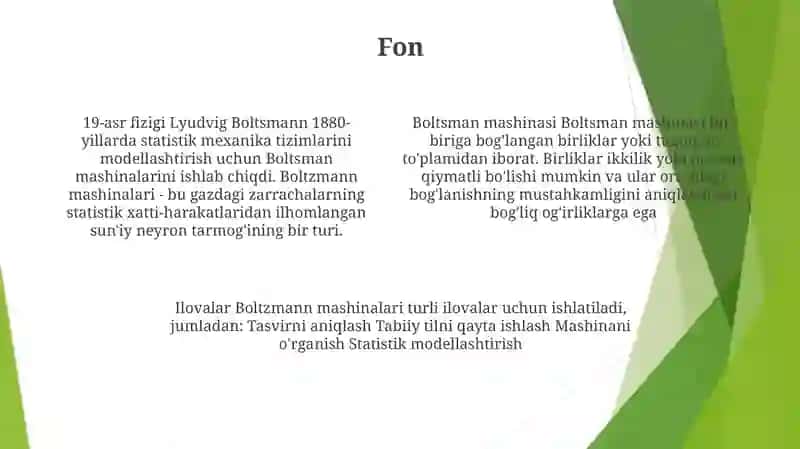 Boltzmann mashinalari 3