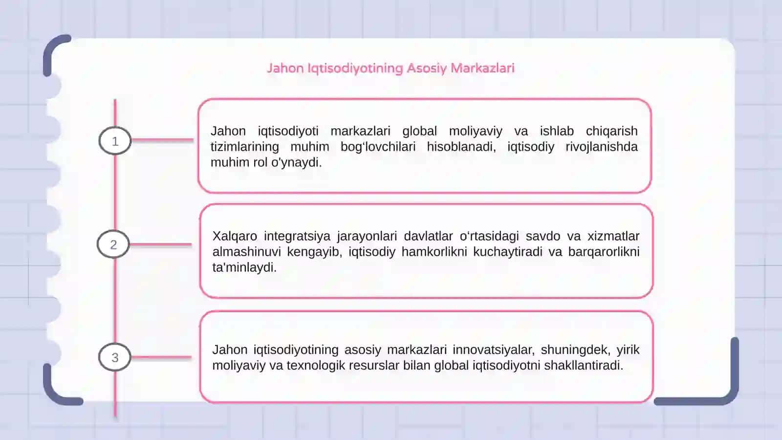 Jahon Iqtisodiyoti Markazlari va Xalqaro Integratsiya Jarayonlari 3