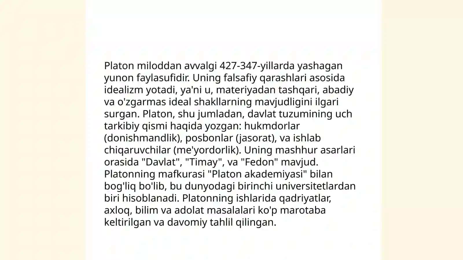 Yevropa mutafakkirlari Platon, R.Dekart va D.Yumning falsafaga oid qarashlarini qiyosiy tahlili 3