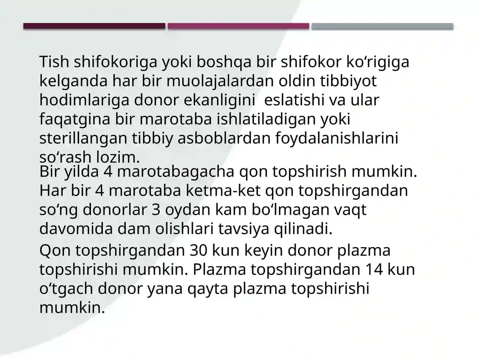 DONORLIK VA SALOMATLIK 3