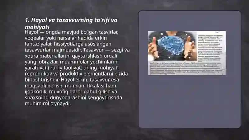 Hayol va tasavvur 3