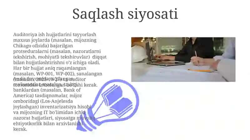 Auditning ishchi hujjatlarini tuzish 3