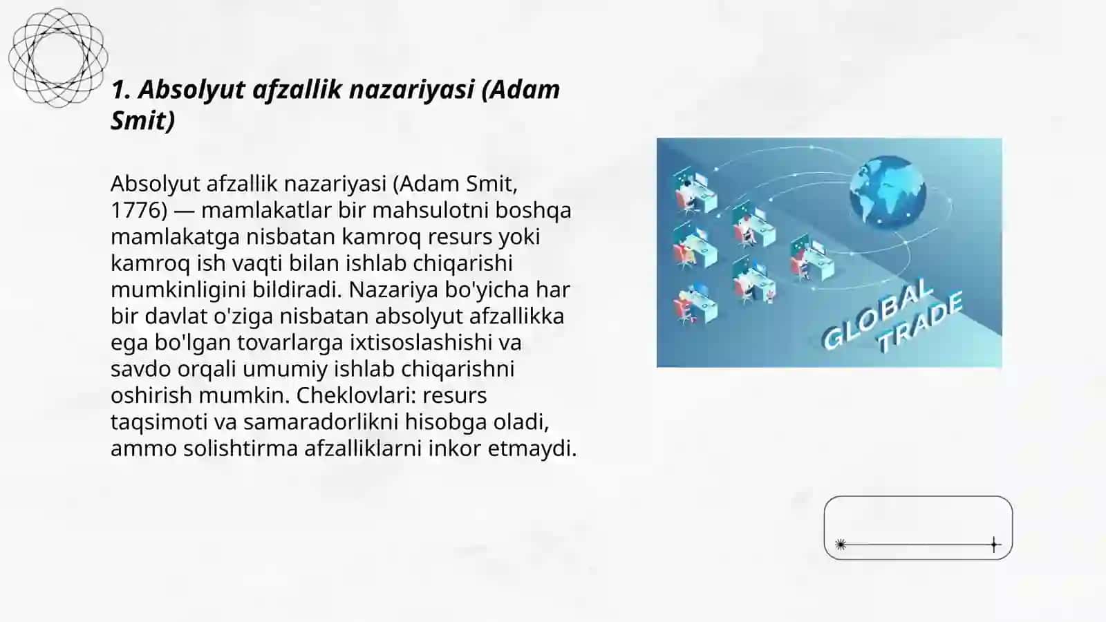 Xalqaro savdo nazariyalari: klassik va zamonaviy yondashuvlar 3