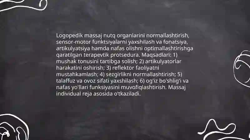 Logopedik massajni o'tkazish bo'yicha uslubiy ko'rsatmalar 3