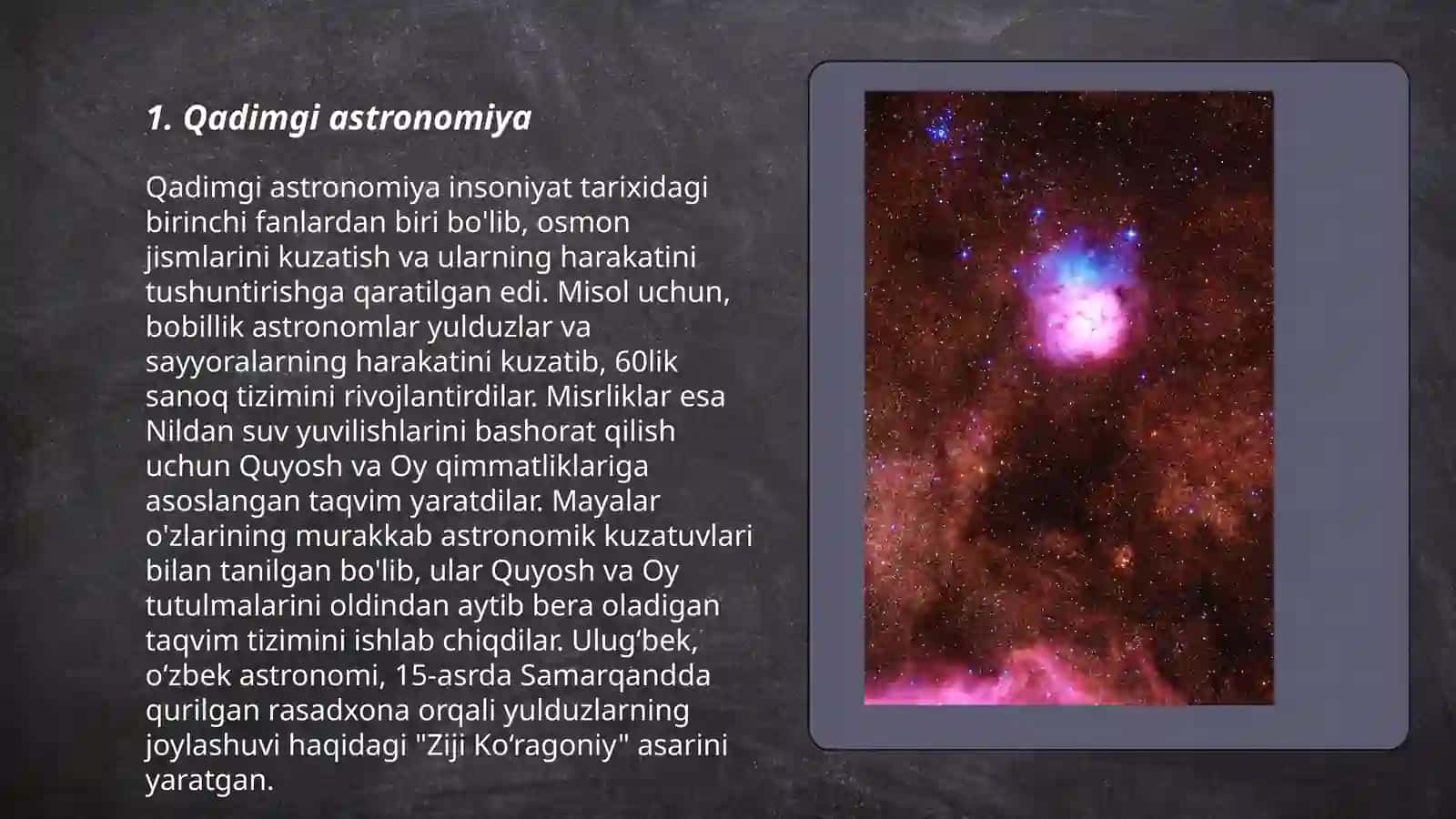 Astronomiya fanining rivojlanish tarixi 3