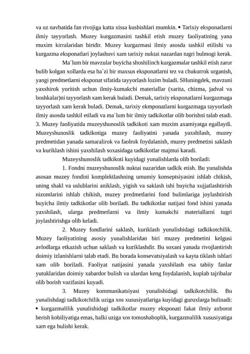 Muzeylarning asosiy ijtimoiy funksiyalari 3