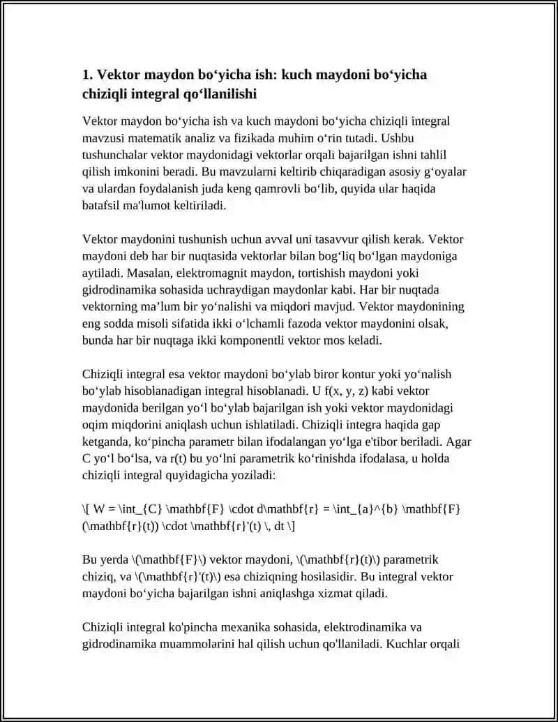EGRI CHIZIQLI INTEGRALLARNING TATBIQLARI 3