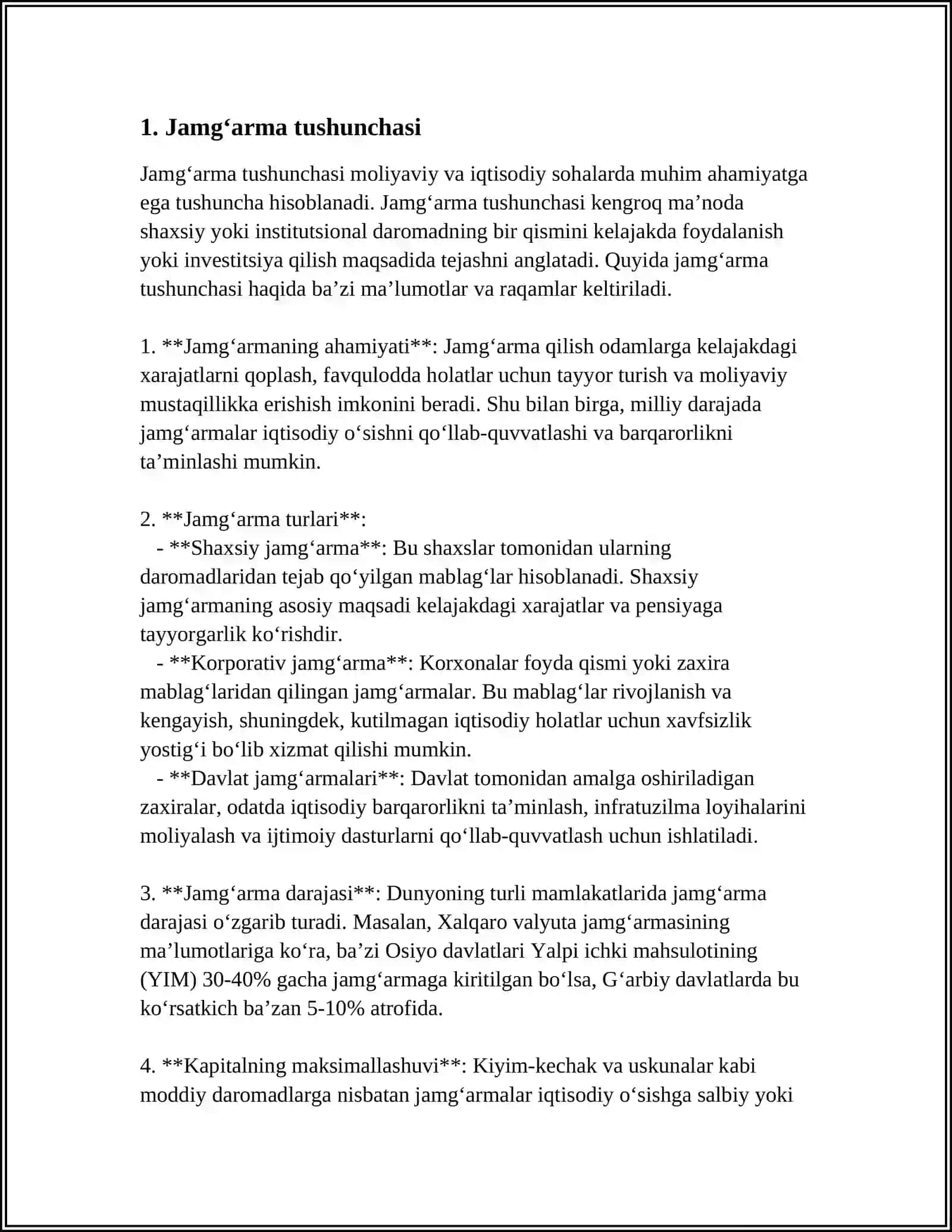JAMGʻARMA VA UNING HAJMIGA TA’SIR ETUVCHI OMILLAR 3