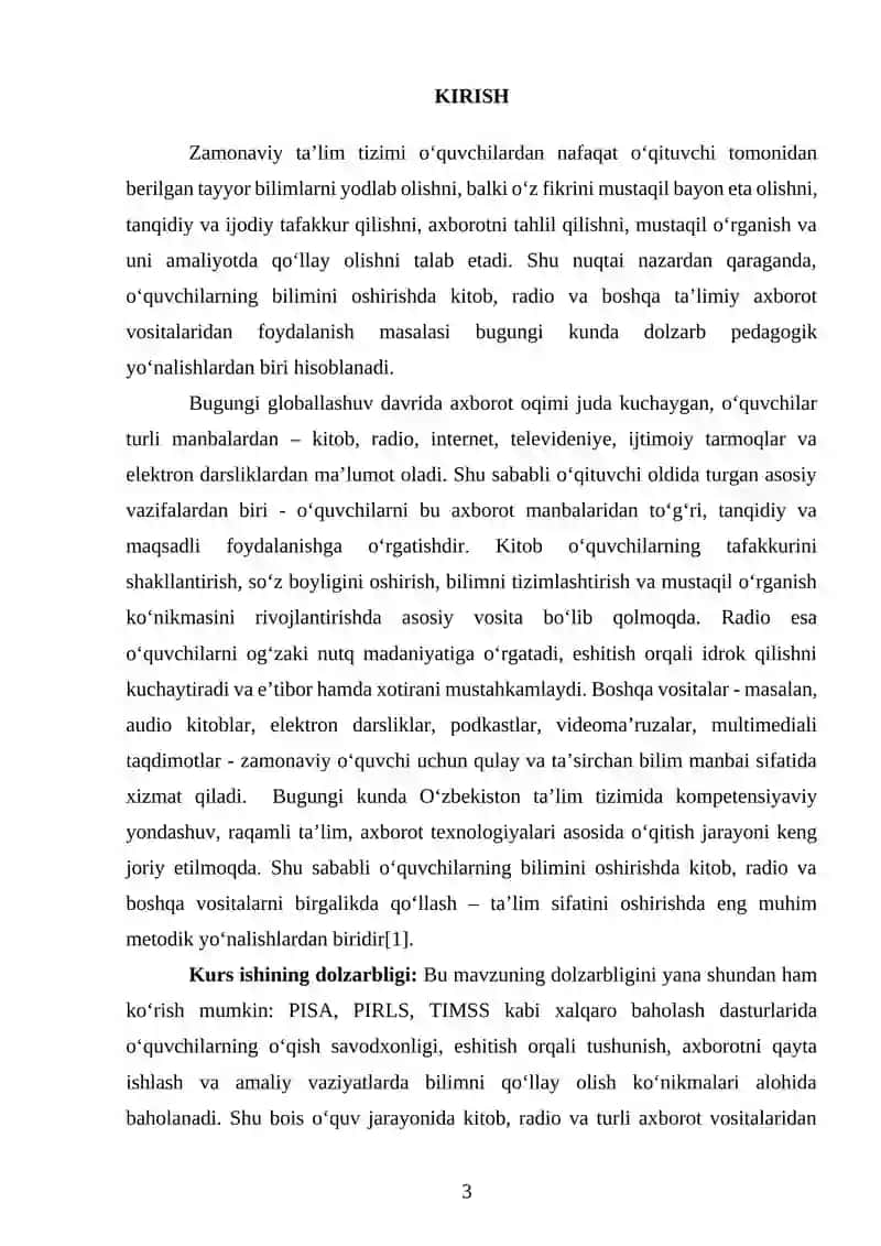 Oʻquvchilarning bilimini oshirishda kitob, radio va boshqa vositalaridan foydalanish metodikasi 3
