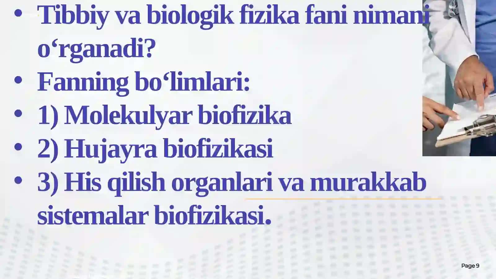 Tibbiy va biologik fizika faniga kirish. Qattiq jismlar va biologik to'qimalarning mexanik xossalari 3