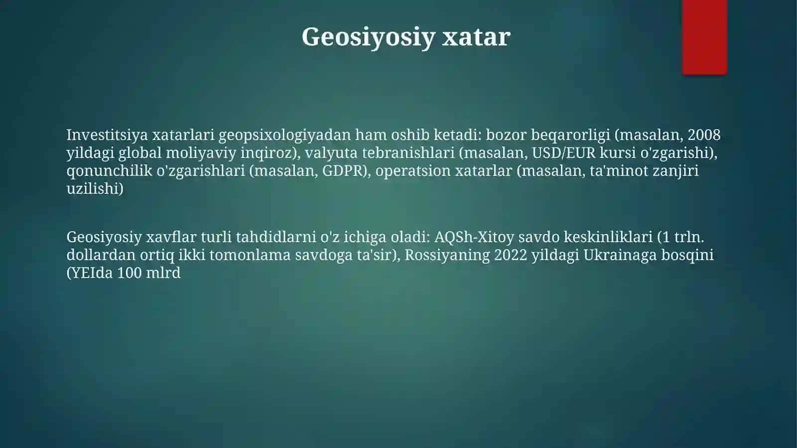 Investitsionxatarlarvaularnikamaytirishyo‘llari.olimlarfikri,huquqiyasoslar 3