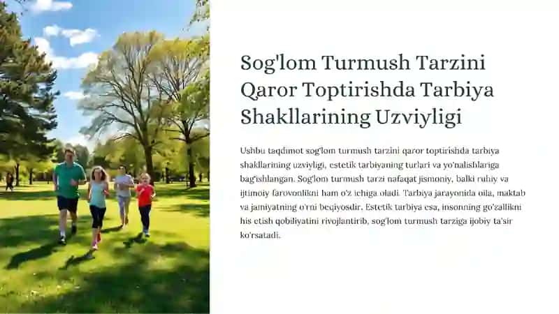 Sog'lom turmush tarzi tushunchasi 3