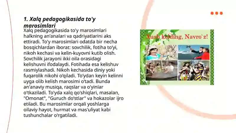 Xalq pedagogikasida to'y marosimlari 3