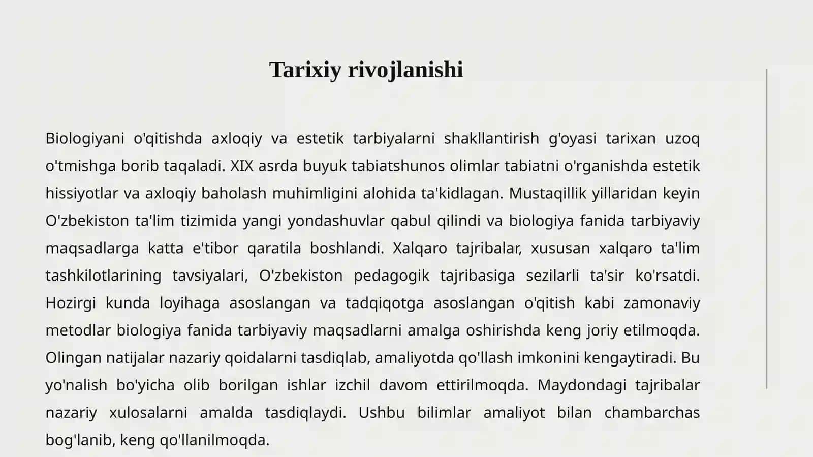 BIOLOGIYANI O'QITISHDA AXLOQIY VA ESTETIK TARBIYALAR 3