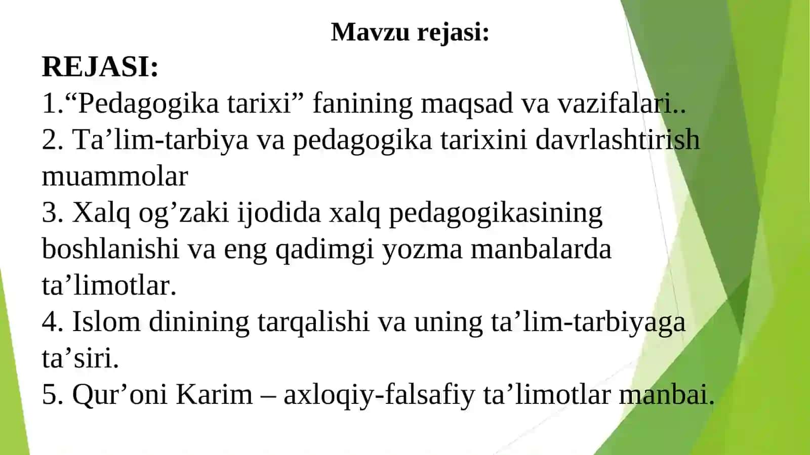 PEDAGOGIKA TARIXI FAN SIFATIDA. IBTIDOIY JAMOADA TARBIYA.SHARQ UYG‘ONISH DAVRIDA PEDAGOGIK FIKRLARNING RIVOJLANISHI 3