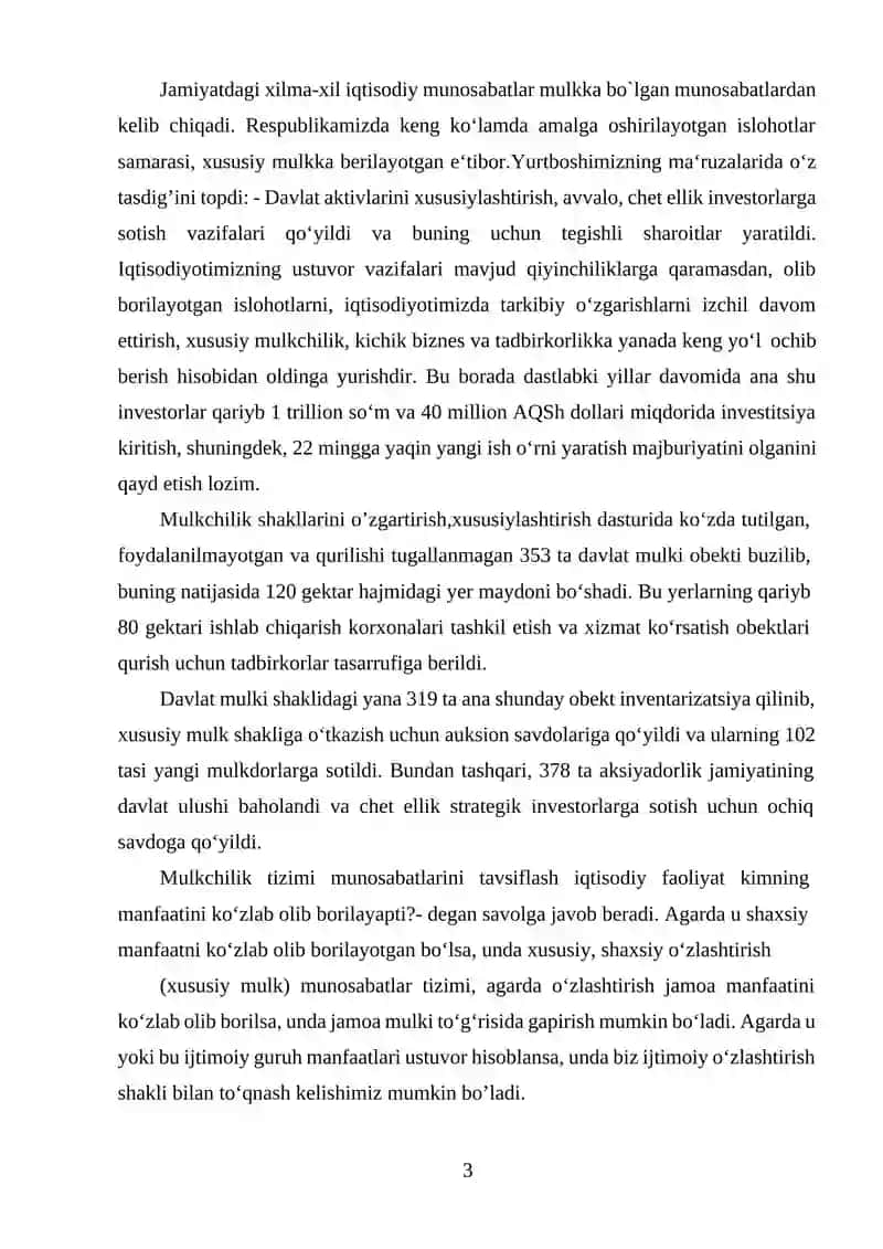 Mulkchilik munosabatlari 3