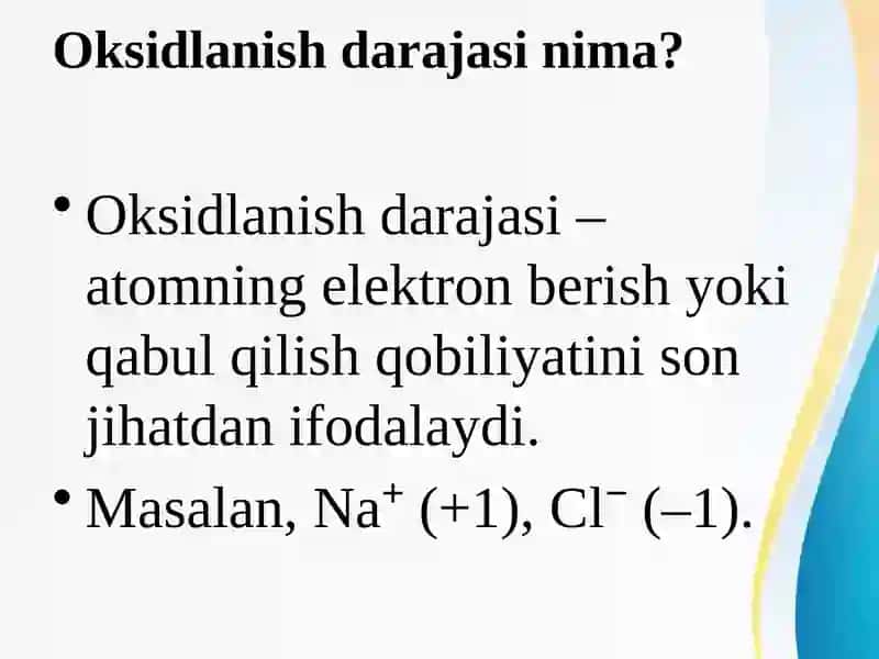 Oksidlanish-qaytarilish reaksiyalari 3